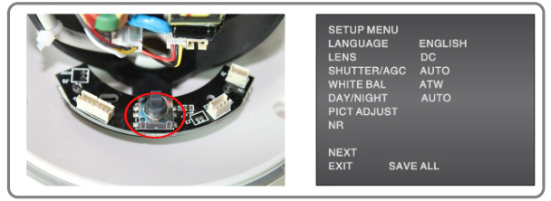 Dome Camera With Aluminium Alloy Housing KH-D870W3_osd_menu.